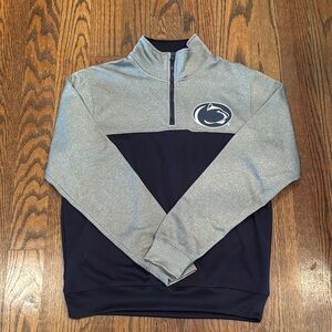 Penn State 1/4 zip crew neck sweatshirt. Men’s size small. Polyester material.
